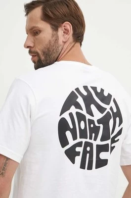The North Face t-shirt bawełniany męski kolor biały z nadrukiem NF0A8799FN41