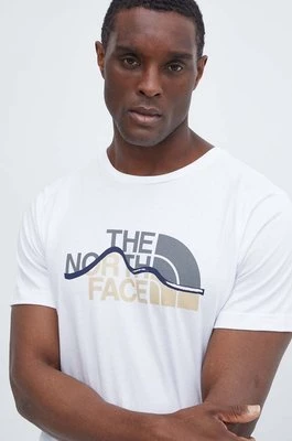 The North Face t-shirt bawełniany męski kolor biały z nadrukiem NF0A87NTFN41