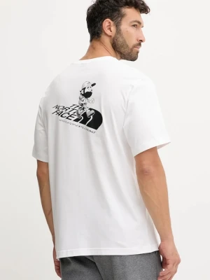 The North Face t-shirt bawełniany męski kolor biały z nadrukiem NF0A8F2PFN41