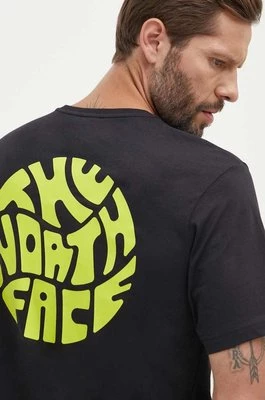 The North Face t-shirt bawełniany męski kolor czarny z nadrukiem NF0A8799JK31