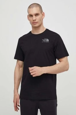 The North Face t-shirt bawełniany męski kolor czarny z nadrukiem NF0A87EWJK31