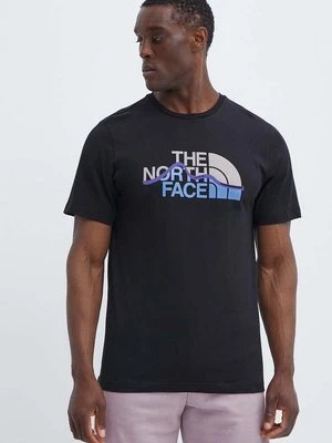 The North Face t-shirt bawełniany męski kolor czarny z nadrukiem NF0A87NTJK31