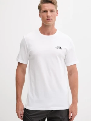 The North Face t-shirt bawełniany Mountain Sketch męski kolor biały z nadrukiem NF0A8EE8FN41