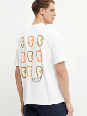 The North Face t-shirt bawełniany Nuptse Oversized męski kolor biały z nadrukiem NF0A8C3TFN41