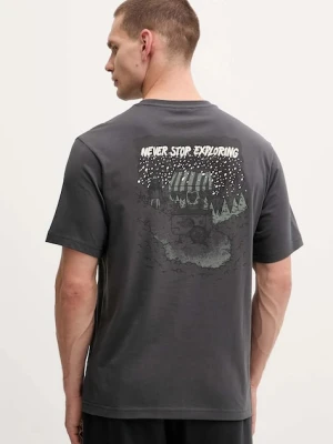 The North Face t-shirt bawełniany Powder Days męski kolor szary z nadrukiem NF0A8E4D0C51