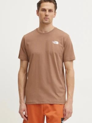 The North Face t-shirt bawełniany Redbox brązowy