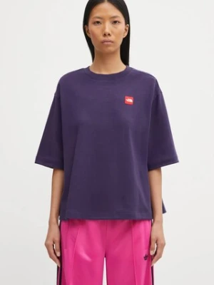 The North Face t-shirt bawełniany Redbox damski kolor fioletowy NF0A8EG61JI1