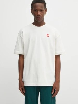 The North Face t-shirt bawełniany Redbox męski kolor beżowy gładki NF0A8EG5QLI1