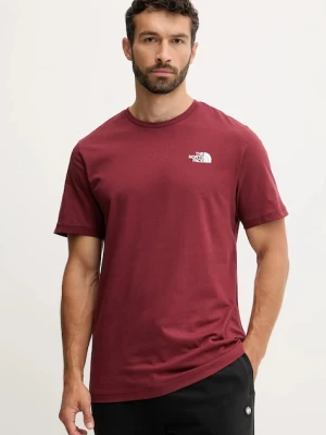 The North Face t-shirt bawełniany Redbox męski kolor bordowy z nadrukiem NF0A87NPDO31