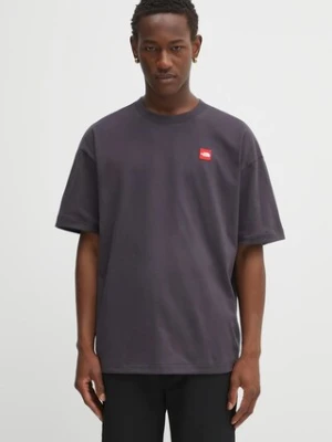 The North Face t-shirt bawełniany Redbox męski kolor szary z aplikacją NF0A8EG50SA1