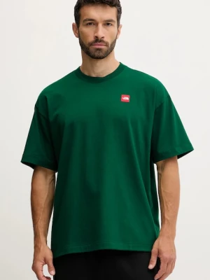 The North Face t-shirt bawełniany Redbox męski kolor zielony gładki NF0A8EG51KI1