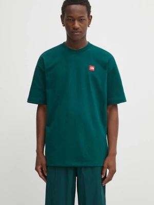 The North Face t-shirt bawełniany Redbox męski kolor zielony gładki NF0A8EG51KI1