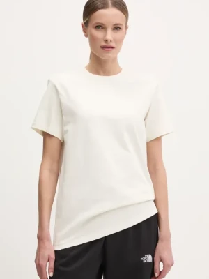 The North Face t-shirt bawełniany Relaxed damski kolor beżowy NF0A8C38QLI1