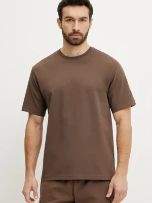 The North Face t-shirt bawełniany Relaxed męski kolor brązowy z aplikacją NF0A8C351OI1