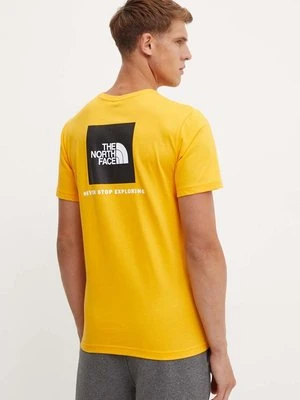 The North Face t-shirt bawełniany S/S Redbox Tee męski kolor żółty z nadrukiem NF0A87NPZU31