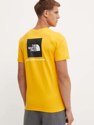 The North Face t-shirt bawełniany S/S Redbox Tee męski kolor żółty z nadrukiem NF0A87NPZU31