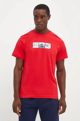 The North Face t-shirt bawełniany Tee Expedition System męski kolor czerwony z nadrukiem NF0A89DC6821