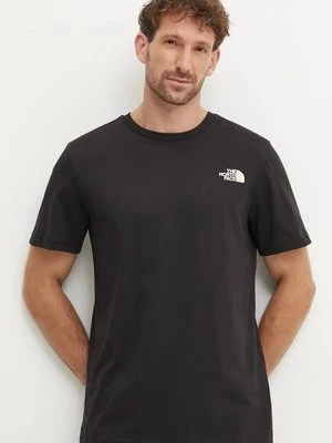 The North Face t-shirt bawełniany Tee Topographic męski kolor czarny z nadrukiem NF0A89DQJK31