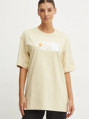 The North Face t-shirt bawełniany TNF x Yinka Ilori damski kolor beżowy NF0A89C73X41