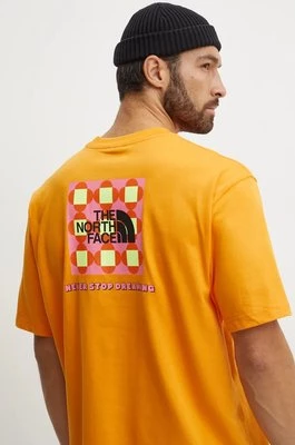 The North Face t-shirt bawełniany TNF x Yinka Ilori kolor pomarańczowy z nadrukiem NF0A89C91IW1