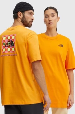 The North Face t-shirt bawełniany TNF x Yinka Ilori kolor pomarańczowy z nadrukiem NF0A89C91IW1