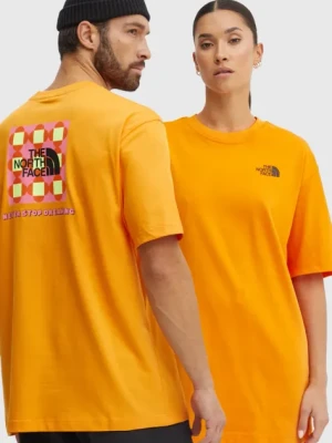 The North Face t-shirt bawełniany TNF x Yinka Ilori kolor pomarańczowy z nadrukiem NF0A89C91IW1