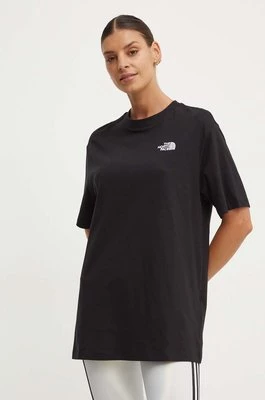 The North Face t-shirt bawełniany W S/S Essential Oversize Tee damski kolor czarny NF0A87NQJK31