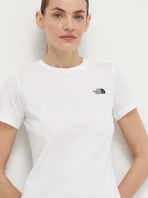 The North Face t-shirt damski kolor biały NF0A87NHFN41