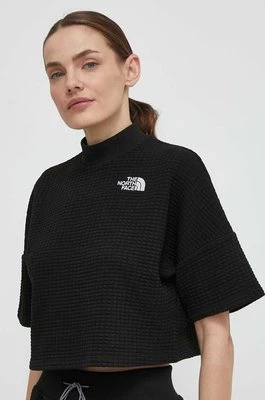 The North Face t-shirt damski kolor czarny z półgolfem NF0A853XJK31