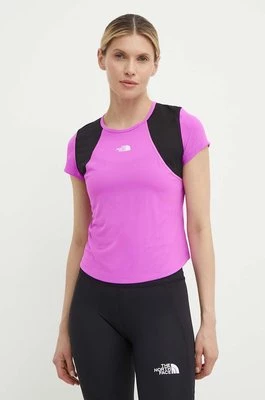 The North Face t-shirt do biegania Lightbright kolor różowy NF0A825SUHO1