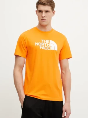 Zdjęcie produktu The North Face t-shirt Easy męski kolor pomarańczowy z nadrukiem NF0A8A6CB3O1