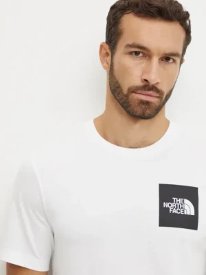 The North Face t-shirt Fine Tee męski kolor biały z nadrukiem NF0A8A6MFN41