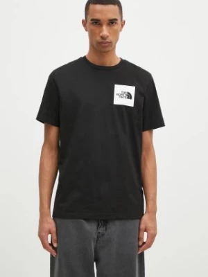 The North Face t-shirt Fine Tee męski kolor czarny z aplikacją NF0A8A6MJK31