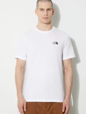 Zdjęcie produktu The North Face t-shirt M S/S Simple Dome Tee męski kolor biały z nadrukiem NF0A87NGFN41