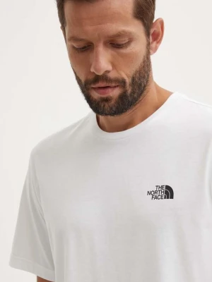 The North Face t-shirt M S/S Simple Dome Tee męski kolor biały z nadrukiem NF0A87NGFN41