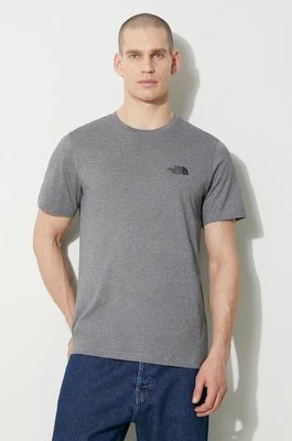 The North Face t-shirt M S/S Simple Dome Tee męski kolor szary melanżowy NF0A87NGDYY1