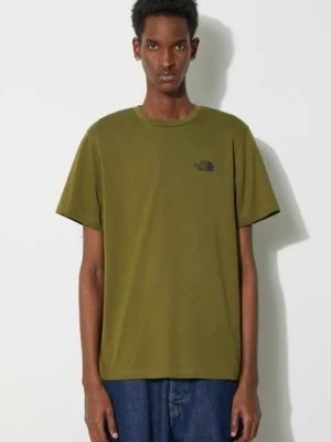 The North Face t-shirt M S/S Simple Dome Tee męski kolor zielony z nadrukiem NF0A87NGPIB1