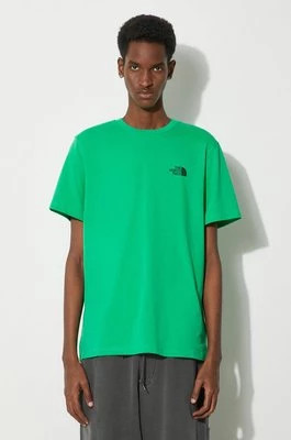 The North Face t-shirt M S/S Simple Dome Tee męski kolor zielony z nadrukiem NF0A87NGPO81