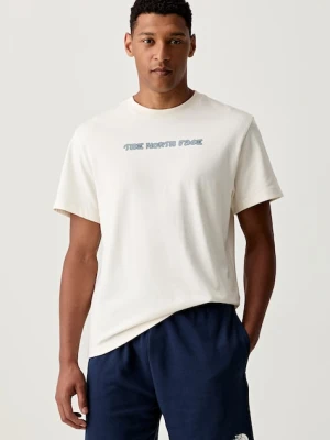 The North Face T-shirt męski bawełniany LOGO TWIST RELAXED beżowy
