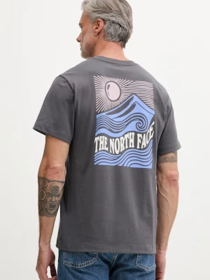 The North Face T-shirt męski bawełniany MOUNTAIN ESCAPE szary