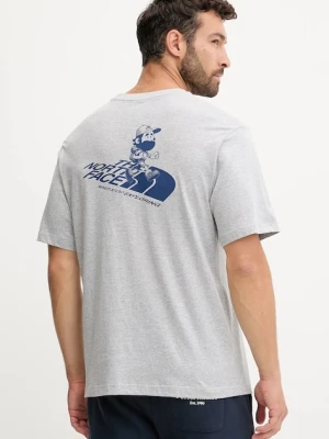 The North Face t-shirt męski kolor szary z nadrukiem NF0A8F2PDYX1