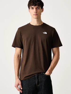 The North Face T-shirt męski z bawełną Simple Dome brązowy