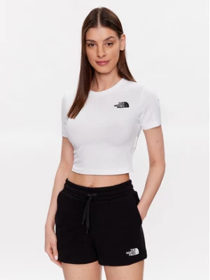The North Face T-Shirt NF0A55AO Biały Cropped Fit