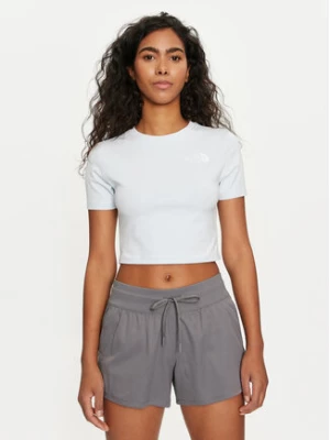 The North Face T-Shirt NF0A55AO Błękitny Cropped Fit