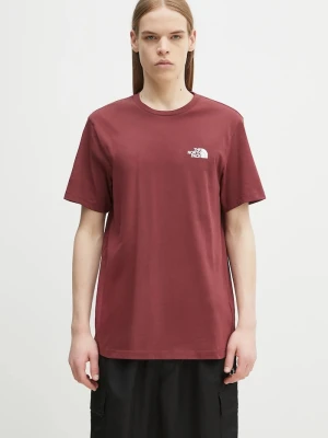 The North Face t-shirt Simple Dome bordowy