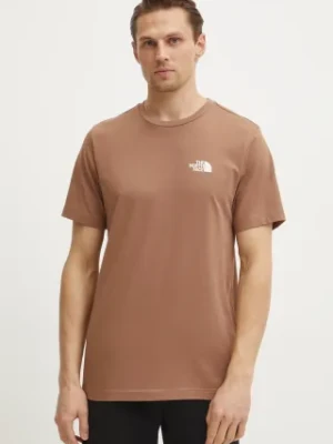 Zdjęcie produktu The North Face t-shirt Simple Dome męski kolor brązowy z nadrukiem NF0A87NG6IH1