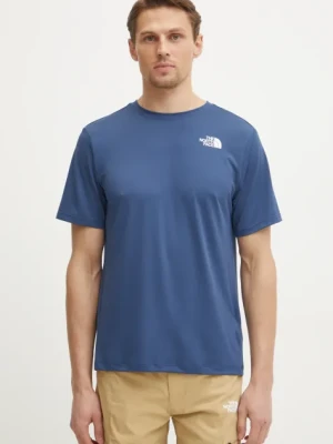 The North Face t-shirt sportowy 24/7 kolor niebieski gładki NF0A8BP8HDC1