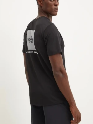The North Face t-shirt sportowy 24/7 Redbox kolor czarny z nadrukiem NF0A895MJK31