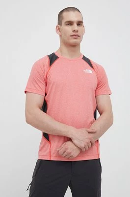 The North Face t-shirt sportowy Glacier kolor czerwony wzorzysty