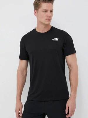 The North Face t-shirt sportowy Lightbright kolor czarny wzorzysty